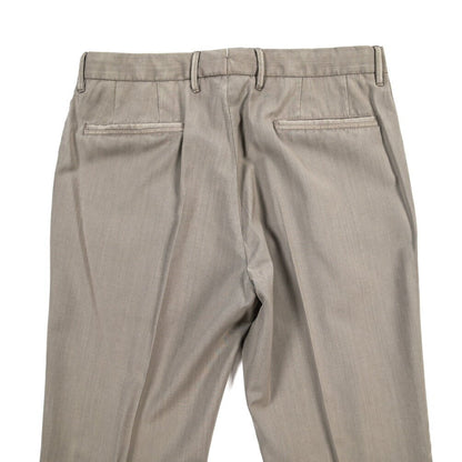 SALE｜GTA “BYRON” ヴァージンウール100% ワンタックスラックス / SLIM FIT ライトブラウン 48 | GUARDAROBA MILANO OFFICIAL STORE