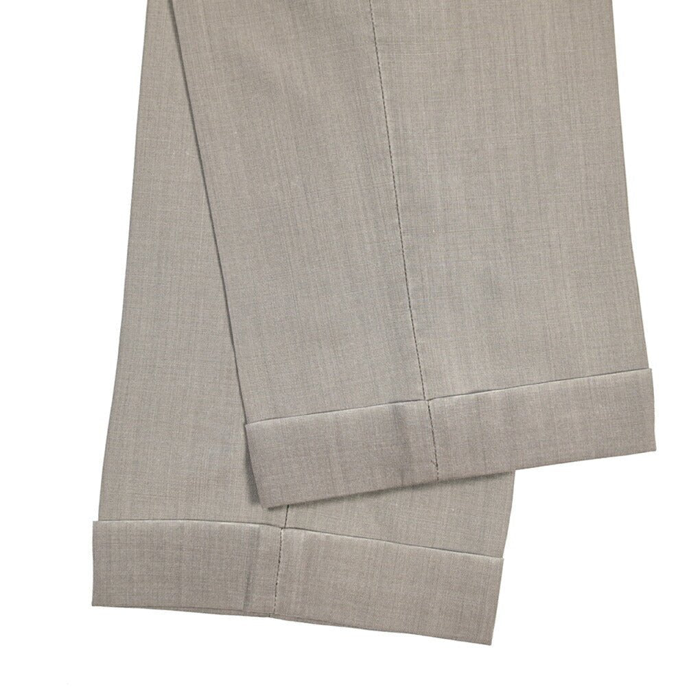 SALE｜GTA “BYRON” ヴァージンウール100% ワンタックスラックス / SLIM FIT ライトブラウン 48 | GUARDAROBA MILANO OFFICIAL STORE