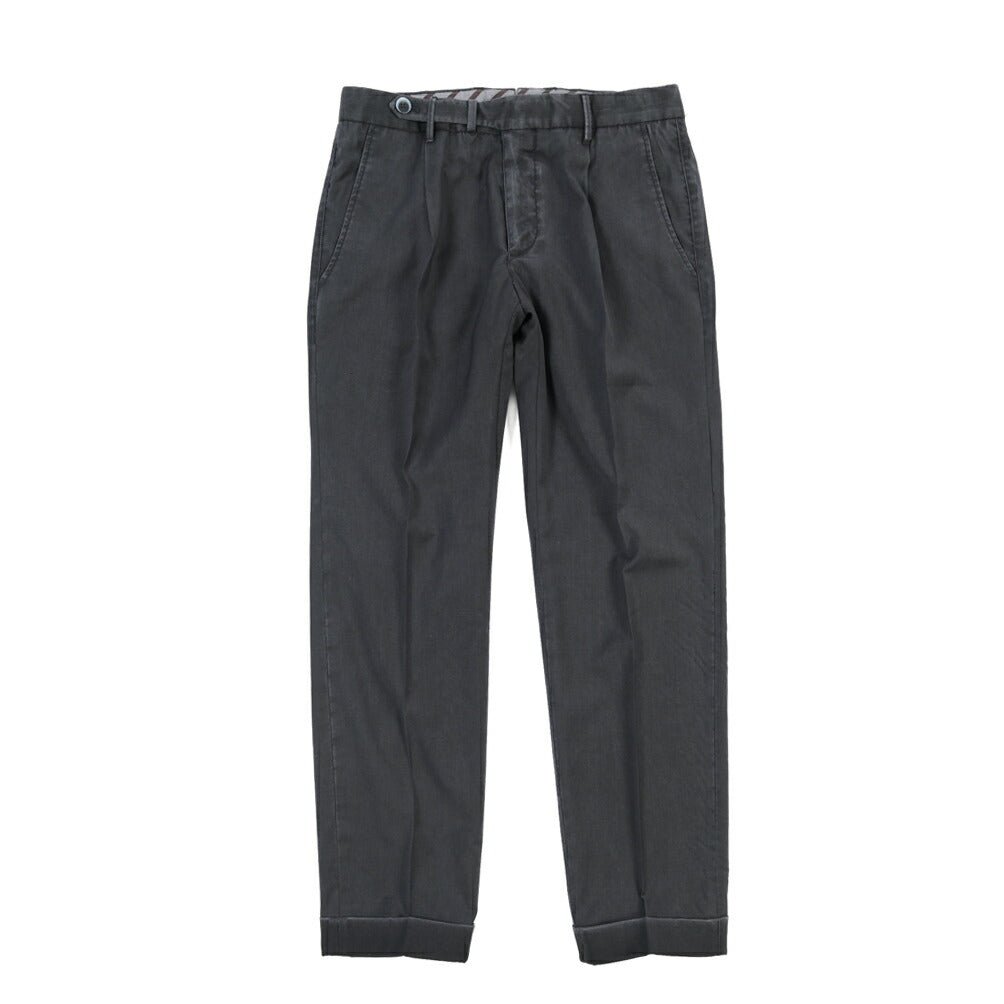 SALE｜GTA “BYRON” ヴァージンウール100% ワンタックスラックス / SLIM FIT ネイビー 46 | GUARDAROBA MILANO OFFICIAL STORE