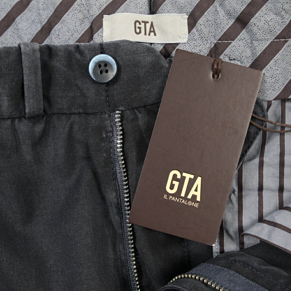 SALE｜GTA “BYRON” ヴァージンウール100% ワンタックスラックス / SLIM FIT ネイビー 46 | GUARDAROBA MILANO OFFICIAL STORE