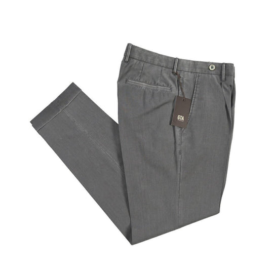 SALE｜GTA “BYRON” ヴァージンウール100% ワンタックスラックス / SLIM FIT グレー 46 | GUARDAROBA MILANO OFFICIAL STORE