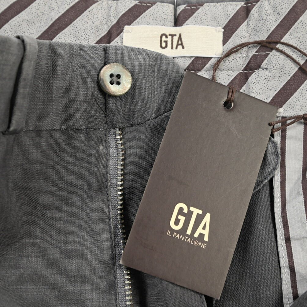 SALE｜GTA “BYRON” ヴァージンウール100% ワンタックスラックス / SLIM FIT グレー 46 | GUARDAROBA MILANO OFFICIAL STORE