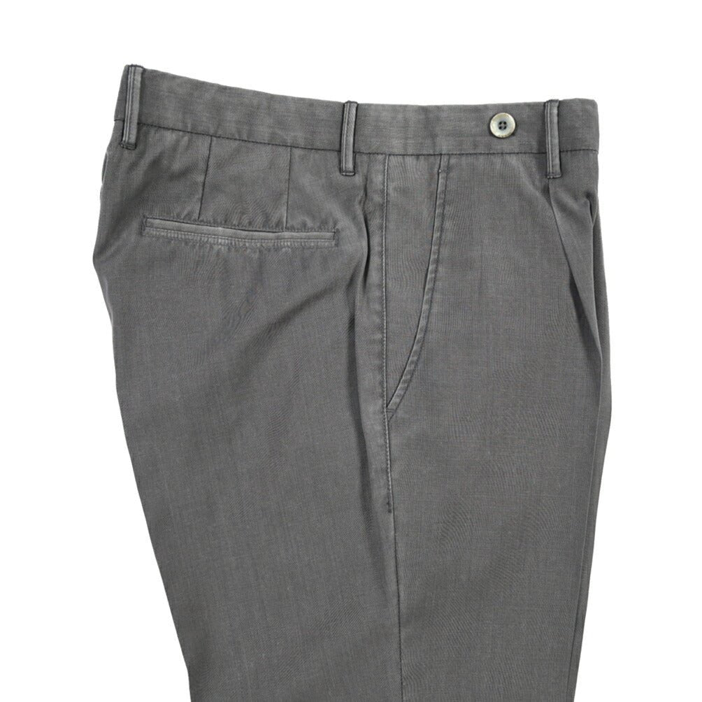SALE｜GTA “BYRON” ヴァージンウール100% ワンタックスラックス / SLIM FIT グレー 46 | GUARDAROBA MILANO OFFICIAL STORE