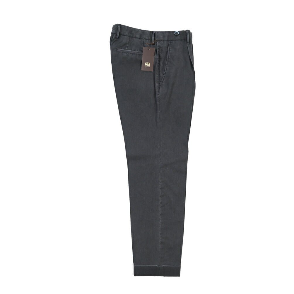 SALE｜GTA “BYRON” ヴァージンウール100% ワンタックスラックス / SLIM FIT ネイビー 44 | GUARDAROBA MILANO OFFICIAL STORE