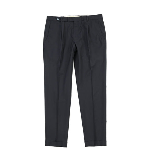 SALE｜GTA “BYRON” ウール100% ワンタックスラックス / SLIM FIT ネイビー 52 | GUARDAROBA MILANO OFFICIAL STORE