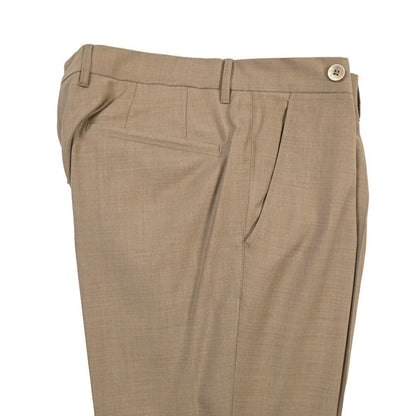 SALE｜GTA “BYRON” ウール100% ワンタックスラックス / SLIM FIT ライトブラウン 48 | GUARDAROBA MILANO OFFICIAL STORE