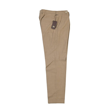 SALE｜GTA “BYRON” ウール100% ワンタックスラックス / SLIM FIT ライトブラウン 48 | GUARDAROBA MILANO OFFICIAL STORE