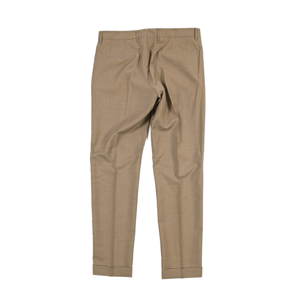 SALE｜GTA “BYRON” ウール100% ワンタックスラックス / SLIM FIT ライトブラウン 48 | GUARDAROBA MILANO OFFICIAL STORE