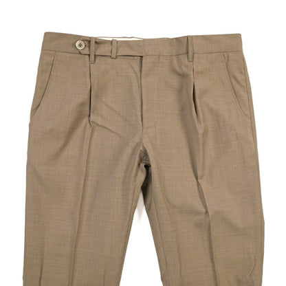 SALE｜GTA “BYRON” ウール100% ワンタックスラックス / SLIM FIT ライトブラウン 48 | GUARDAROBA MILANO OFFICIAL STORE