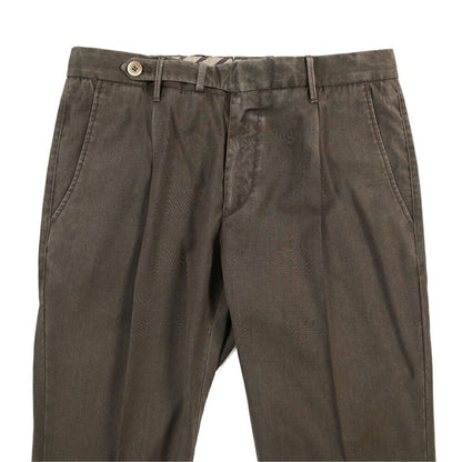 SALE｜GTA “BYRON” ヴァージンウール100% ワンタックスラックス / SLIM FIT ダークブラウン 48 | GUARDAROBA MILANO OFFICIAL STORE