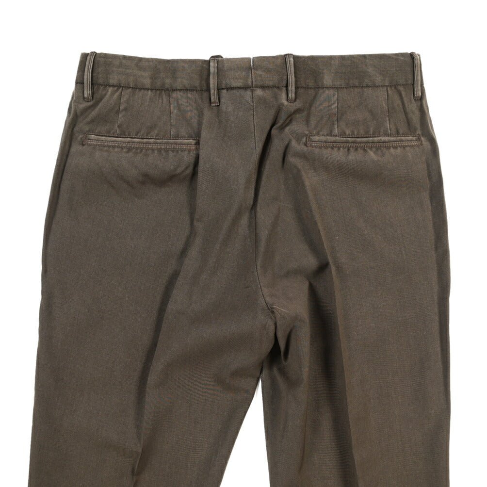 SALE｜GTA “BYRON” ヴァージンウール100% ワンタックスラックス / SLIM FIT ダークブラウン 48 | GUARDAROBA MILANO OFFICIAL STORE