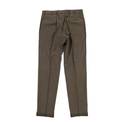 SALE｜GTA “BYRON” ヴァージンウール100% ワンタックスラックス / SLIM FIT ダークブラウン 48 | GUARDAROBA MILANO OFFICIAL STORE