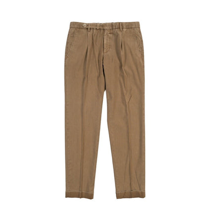 SALE｜GTA “BYRON” ヴァージンウール100% ワンタックスラックス / SLIM FIT ブラウン 50 | GUARDAROBA MILANO OFFICIAL STORE