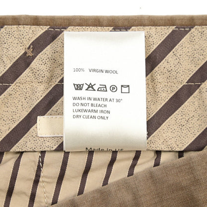 SALE｜GTA “BYRON” ヴァージンウール100% ワンタックスラックス / SLIM FIT ブラウン 50 | GUARDAROBA MILANO OFFICIAL STORE