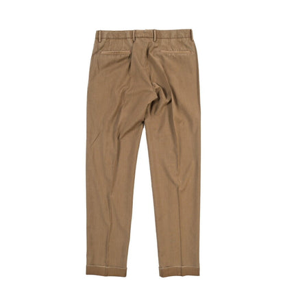 SALE｜GTA “BYRON” ヴァージンウール100% ワンタックスラックス / SLIM FIT ブラウン 50 | GUARDAROBA MILANO OFFICIAL STORE