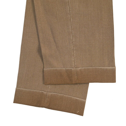 SALE｜GTA “BYRON” ヴァージンウール100% ワンタックスラックス / SLIM FIT ブラウン 50 | GUARDAROBA MILANO OFFICIAL STORE