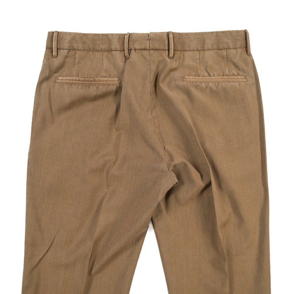 SALE｜GTA “BYRON” ヴァージンウール100% ワンタックスラックス / SLIM FIT ブラウン 50 | GUARDAROBA MILANO OFFICIAL STORE
