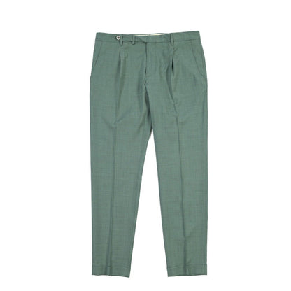 SALE｜GTA “BYRON” ウールヴァージンウール100% ワンタックスラックス / SLIM FIT グリーン 44 | GUARDAROBA MILANO OFFICIAL STORE