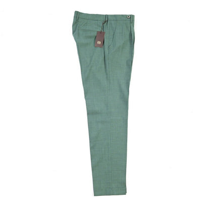 SALE｜GTA “BYRON” ウールヴァージンウール100% ワンタックスラックス / SLIM FIT グリーン 44 | GUARDAROBA MILANO OFFICIAL STORE