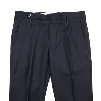 SALE｜GTA “BYRON C” ストレッチウール ワンタックスラックス / SLIM FIT ネイビー 48 | GUARDAROBA MILANO OFFICIAL STORE