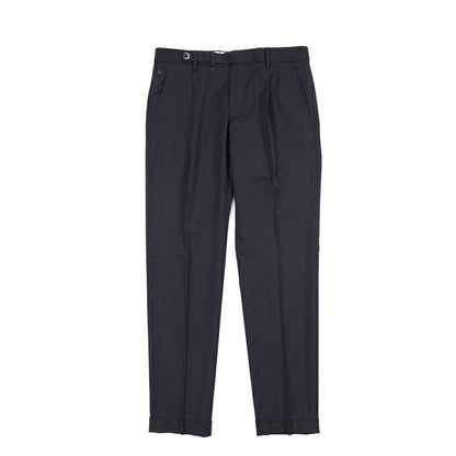 SALE｜GTA “BYRON C” ストレッチウール ワンタックスラックス / SLIM FIT ネイビー 48 | GUARDAROBA MILANO OFFICIAL STORE