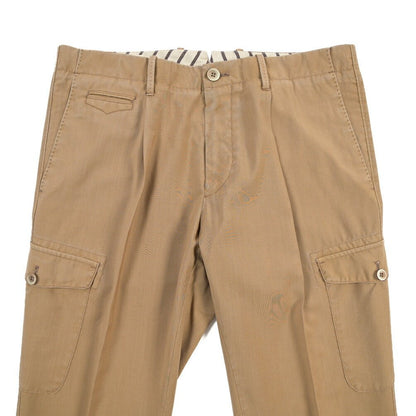 SALE｜GTA “BYRON CARGO DE” ヴァージンウール100% ワンタックカーゴパンツ / SLIM FIT ブラウン 48 | GUARDAROBA MILANO OFFICIAL STORE