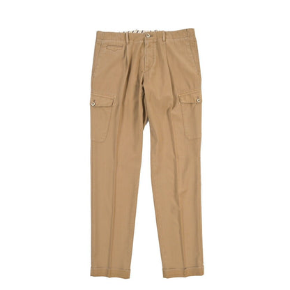 SALE｜GTA “BYRON CARGO DE” ヴァージンウール100% ワンタックカーゴパンツ / SLIM FIT ブラウン 48 | GUARDAROBA MILANO OFFICIAL STORE