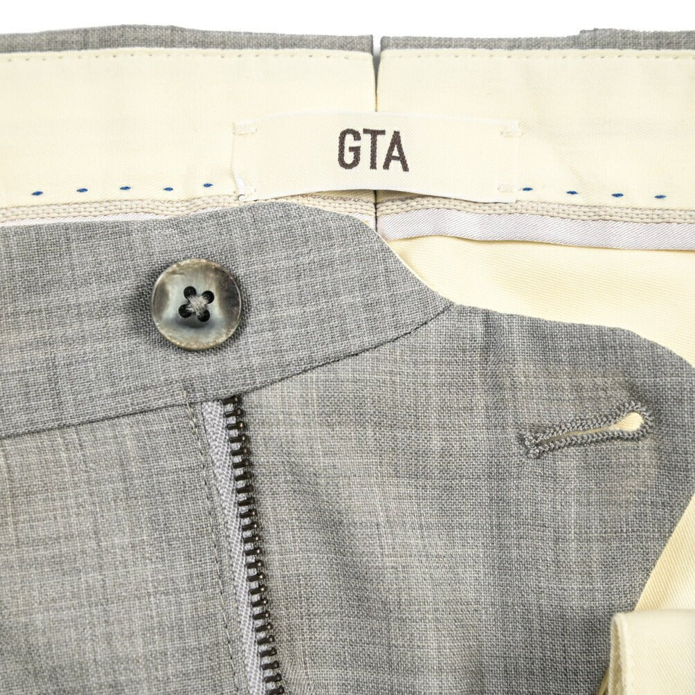 SALE｜GTA “BYRON L” ウール100% ワンタックスラックス / SLIM FIT グレー 52 | GUARDAROBA MILANO OFFICIAL STORE