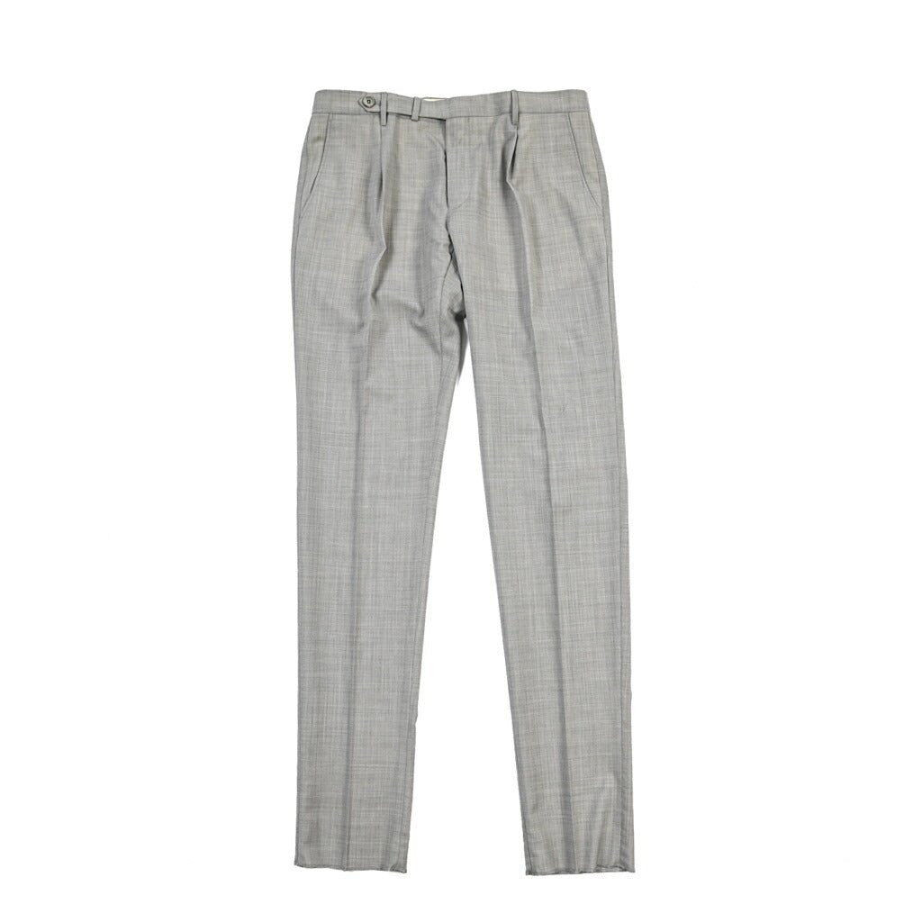 SALE｜GTA “BYRON L” ウール100% ワンタックスラックス / SLIM FIT グレー 52 | GUARDAROBA MILANO OFFICIAL STORE