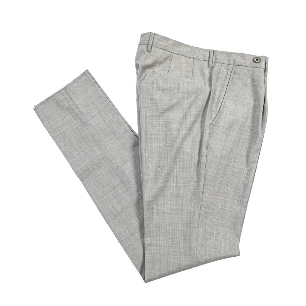 SALE｜GTA “BYRON L” ウール100% ワンタックスラックス / SLIM FIT グレー 52 | GUARDAROBA MILANO OFFICIAL STORE