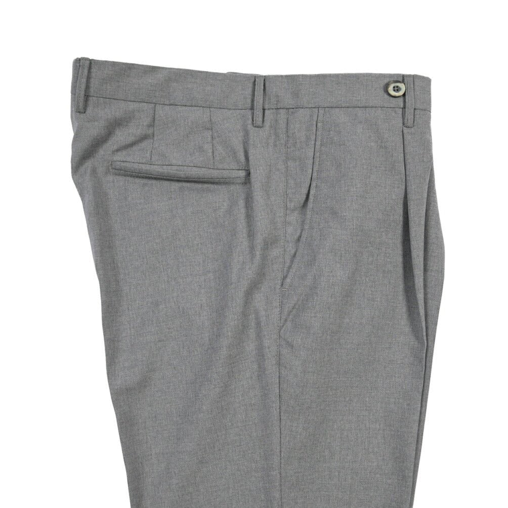 SALE｜GTA “BYRON L” ウール100% ワンタックスラックス / SLIM FIT グレー 52 | GUARDAROBA MILANO OFFICIAL STORE