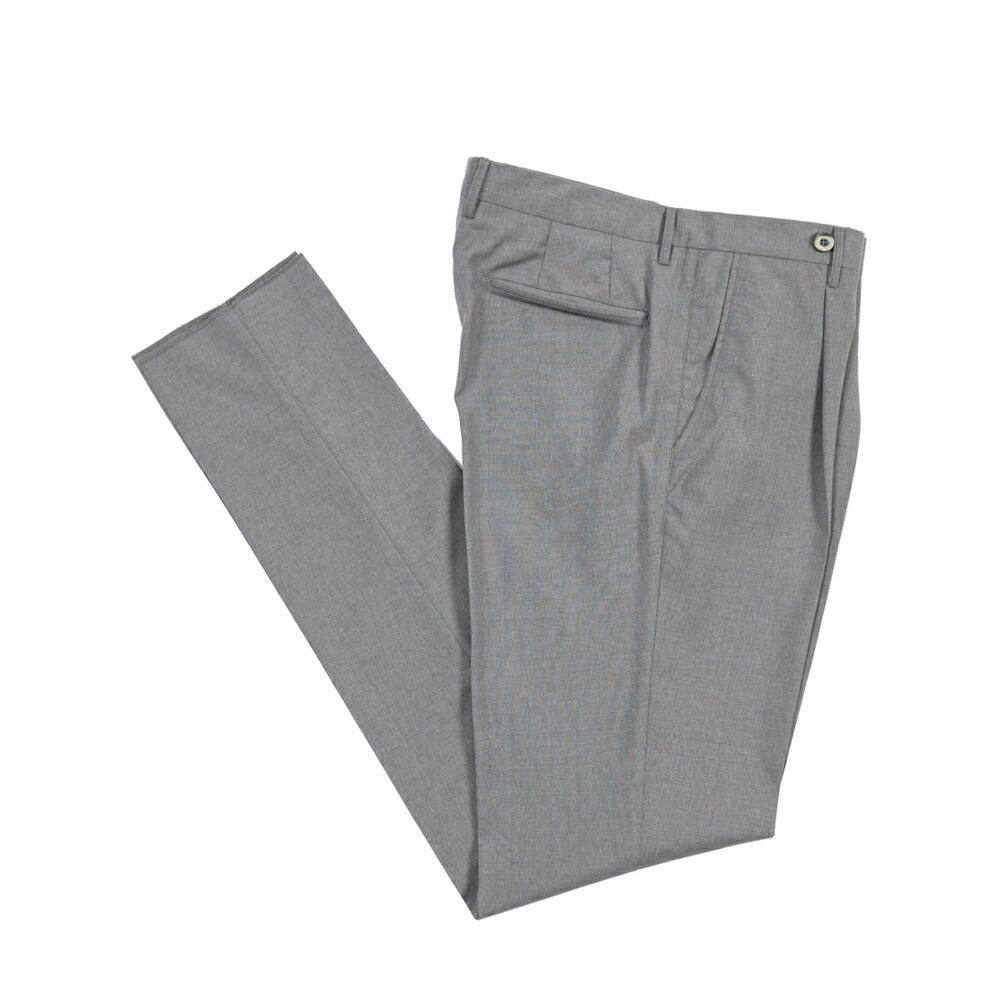 SALE｜GTA “BYRON L” ウール100% ワンタックスラックス / SLIM FIT グレー 52 | GUARDAROBA MILANO OFFICIAL STORE