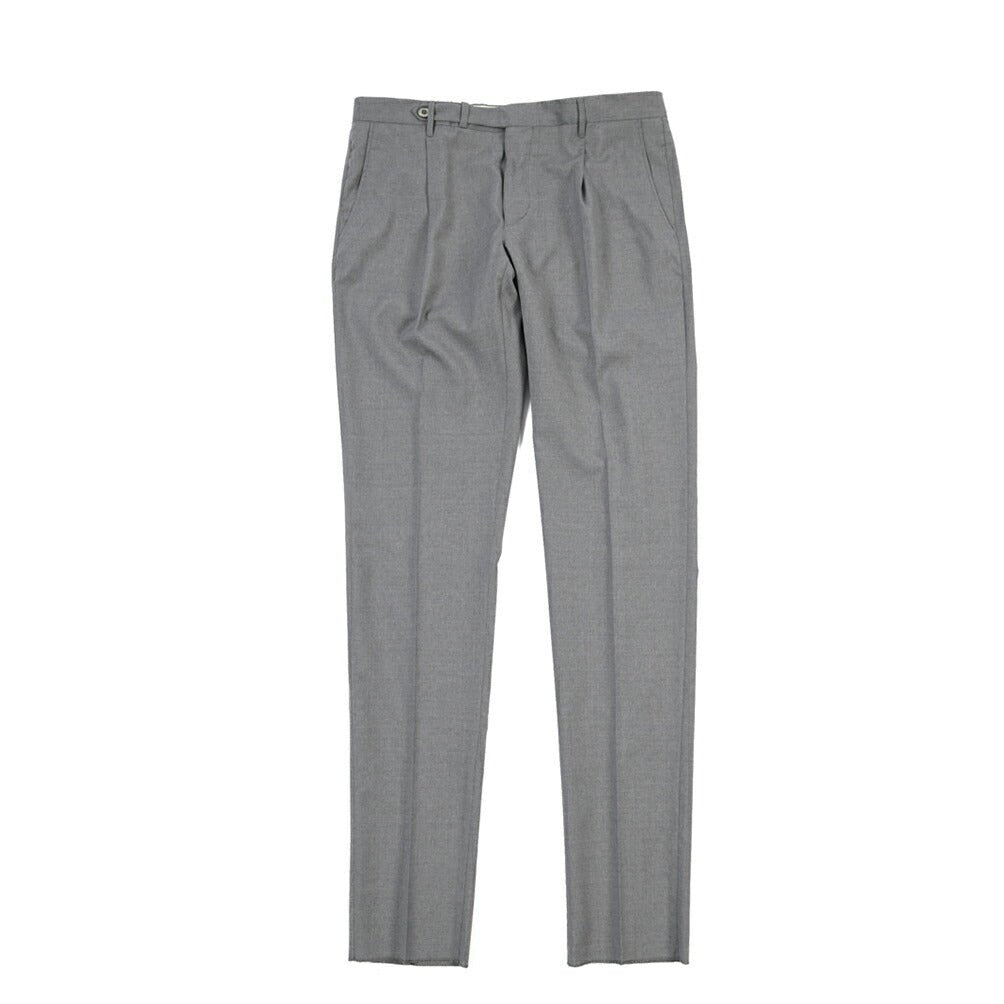 SALE｜GTA “BYRON L” ウール100% ワンタックスラックス / SLIM FIT グレー 52 | GUARDAROBA MILANO OFFICIAL STORE