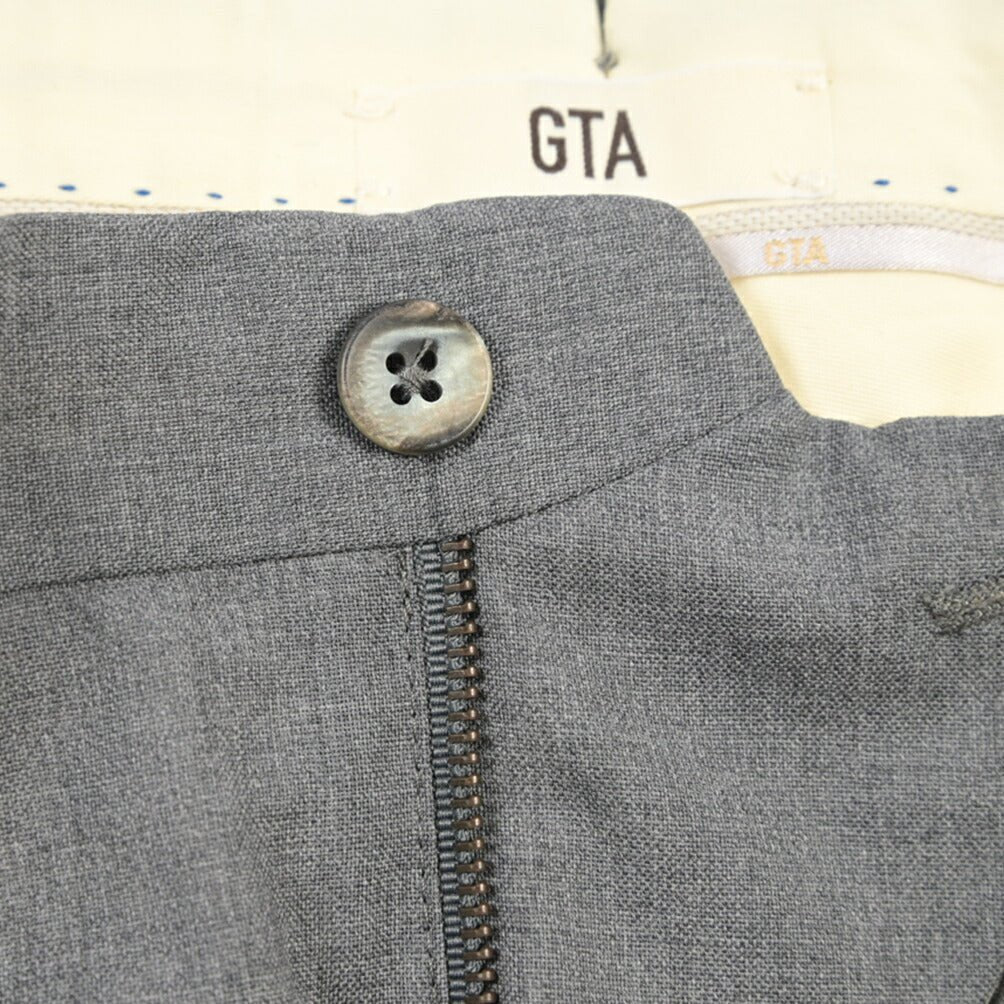 SALE｜GTA “BYRON L” ウール100% ワンタックスラックス / SLIM FIT グレー 52 | GUARDAROBA MILANO OFFICIAL STORE