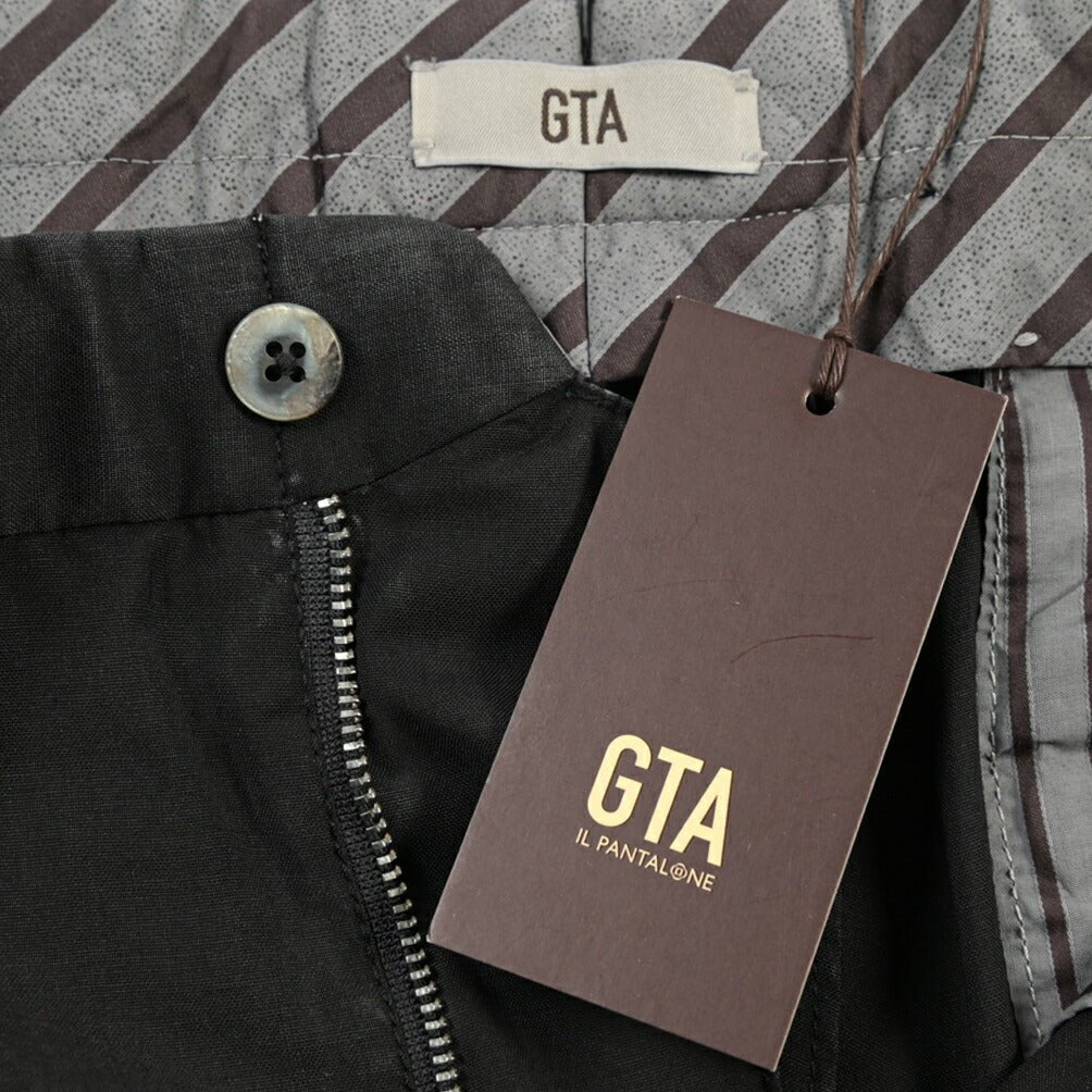 SALE｜GTA “BYRON L” ヴァージンウール100% ワンタックスラックス / SLIM FIT ブラック 48 | GUARDAROBA MILANO OFFICIAL STORE