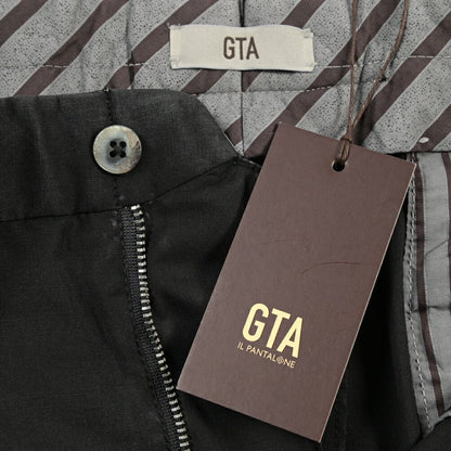 SALE｜GTA “BYRON L” ヴァージンウール100% ワンタックスラックス / SLIM FIT ブラック 48 | GUARDAROBA MILANO OFFICIAL STORE