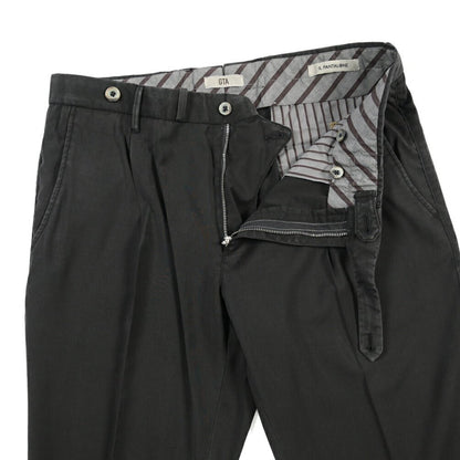 SALE｜GTA “BYRON L” ヴァージンウール100% ワンタックスラックス / SLIM FIT ブラック 48 | GUARDAROBA MILANO OFFICIAL STORE