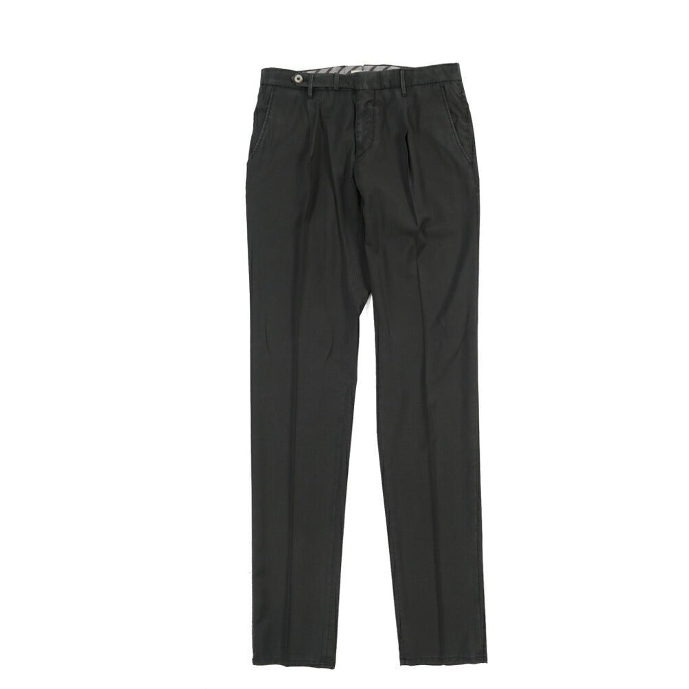 SALE｜GTA “BYRON L” ヴァージンウール100% ワンタックスラックス / SLIM FIT ブラック 48 | GUARDAROBA MILANO OFFICIAL STORE