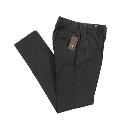 SALE｜GTA “BYRON L” ヴァージンウール100% ワンタックスラックス / SLIM FIT ブラック 48 | GUARDAROBA MILANO OFFICIAL STORE