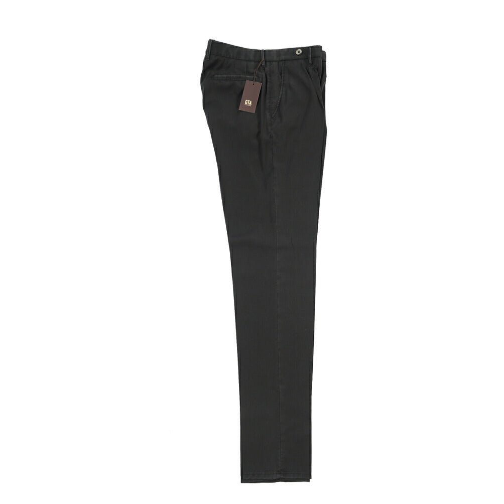 SALE｜GTA “BYRON L” ヴァージンウール100% ワンタックスラックス / SLIM FIT ブラック 48 | GUARDAROBA MILANO OFFICIAL STORE