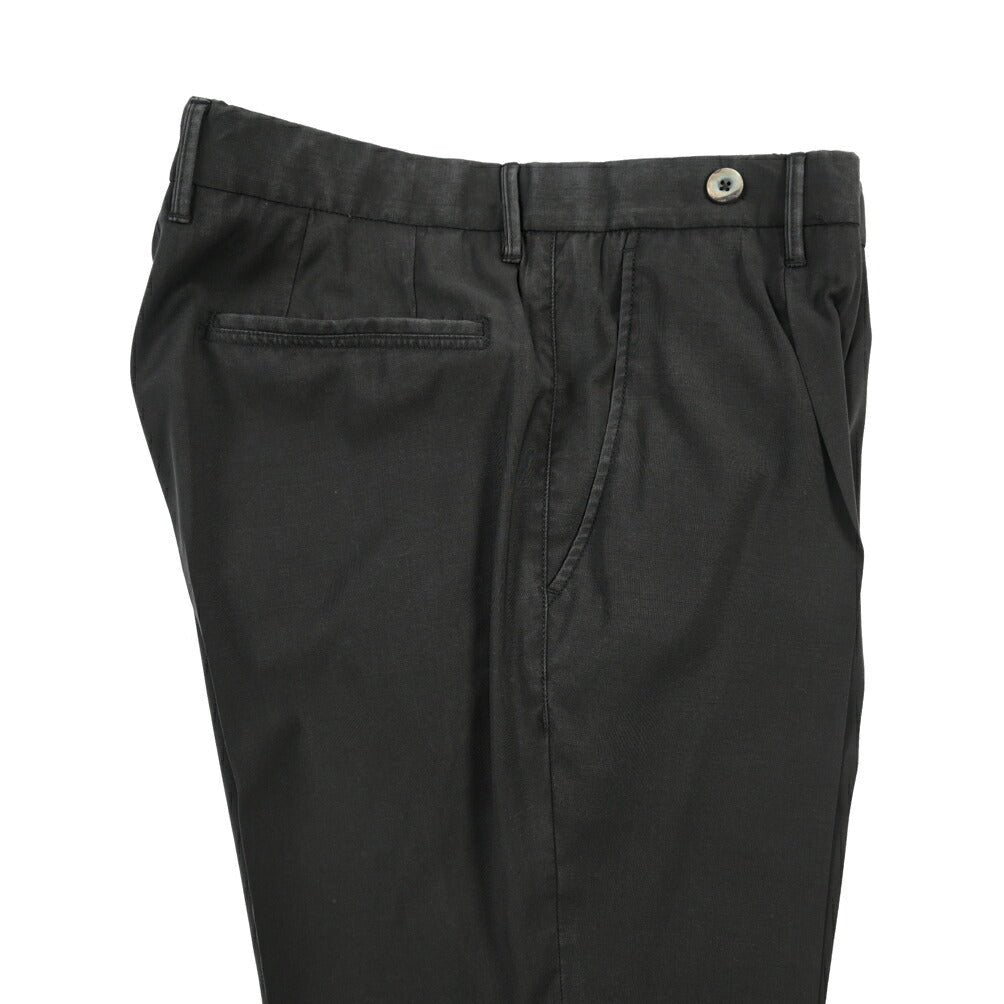 SALE｜GTA “BYRON L” ヴァージンウール100% ワンタックスラックス / SLIM FIT ブラック 48 | GUARDAROBA MILANO OFFICIAL STORE