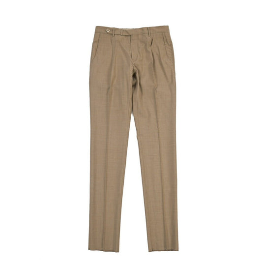 SALE｜GTA “BYRON L” ウール100% ワンタックスラックス / SLIM FIT ブラウン 46 | GUARDAROBA MILANO OFFICIAL STORE