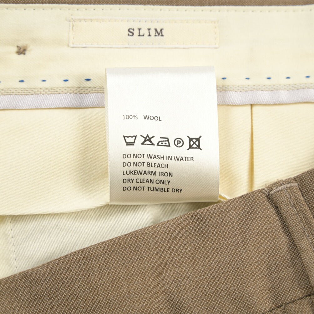 SALE｜GTA “BYRON L” ウール100% ワンタックスラックス / SLIM FIT ブラウン 46 | GUARDAROBA MILANO OFFICIAL STORE