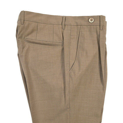 SALE｜GTA “BYRON L” ウール100% ワンタックスラックス / SLIM FIT ブラウン 46 | GUARDAROBA MILANO OFFICIAL STORE