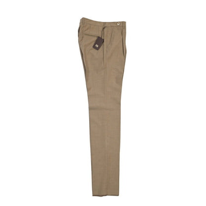 SALE｜GTA “BYRON L” ウール100% ワンタックスラックス / SLIM FIT ブラウン 46 | GUARDAROBA MILANO OFFICIAL STORE