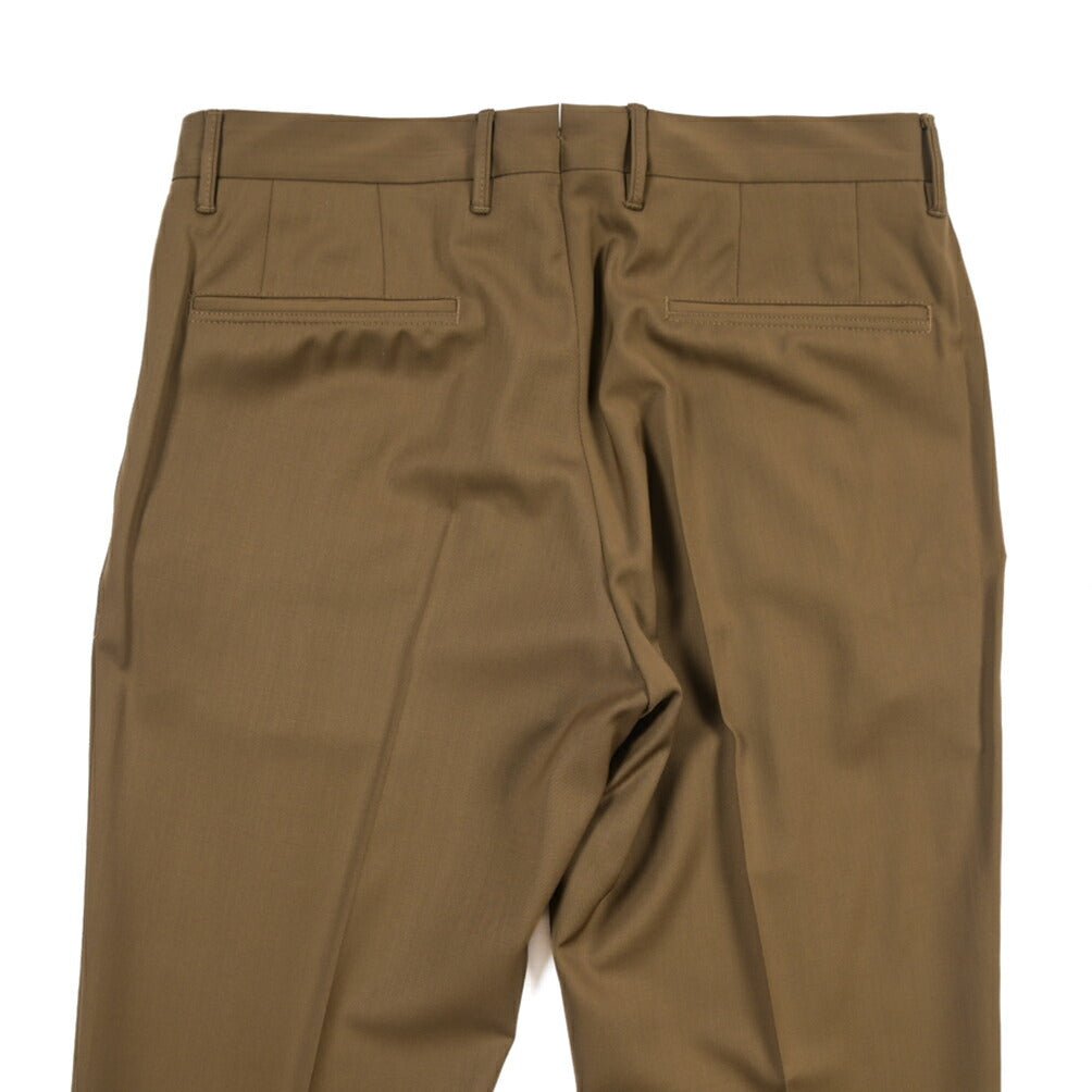 SALE｜GTA “BYRON L” ヴァージンウール100% ワンタックスラックス / SLIM FIT ブラウン 46 | GUARDAROBA MILANO OFFICIAL STORE