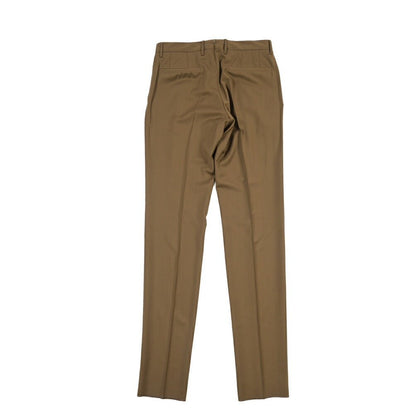 SALE｜GTA “BYRON L” ヴァージンウール100% ワンタックスラックス / SLIM FIT ブラウン 46 | GUARDAROBA MILANO OFFICIAL STORE