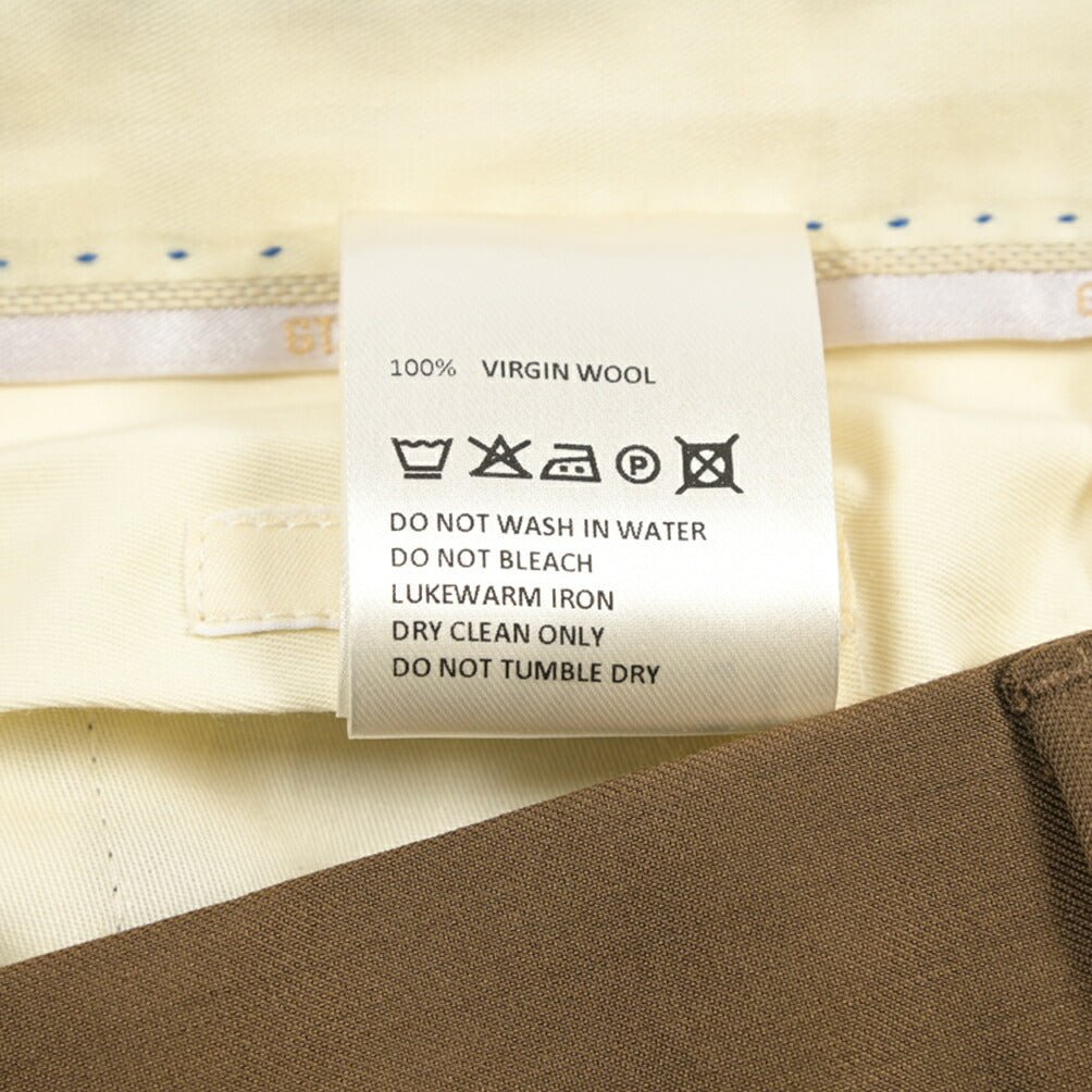 SALE｜GTA “BYRON L” ヴァージンウール100% ワンタックスラックス / SLIM FIT ブラウン 46 | GUARDAROBA MILANO OFFICIAL STORE
