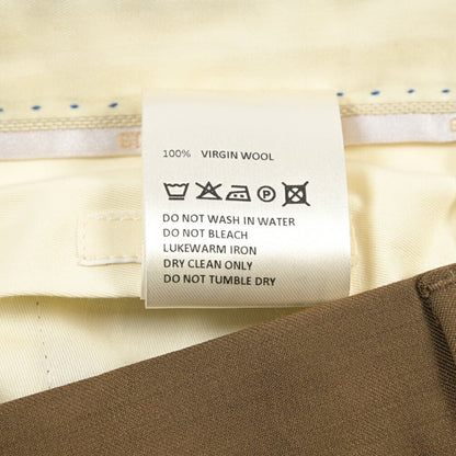 SALE｜GTA “BYRON L” ヴァージンウール100% ワンタックスラックス / SLIM FIT ブラウン 46 | GUARDAROBA MILANO OFFICIAL STORE