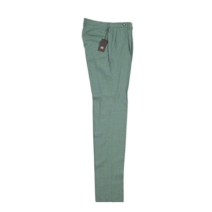 SALE｜GTA “BYRON L” ウールヴァージンウール100% ワンタックスラックス / SLIM FIT グリーン 46 | GUARDAROBA MILANO OFFICIAL STORE